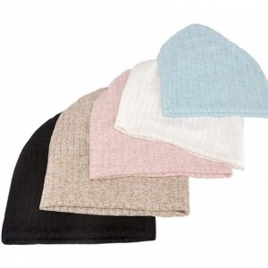 Skullies & Beanies Womens Slouchy Beanie Infinity Scarf Sleep Cap Hat for Hair Loss Cancer Chemo - 2 Pack Black-white - CQ194...