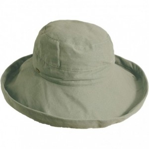 Sun Hats Women's Medium Brim Cotton Hat - Olive - CC119MC5R57 $27.61