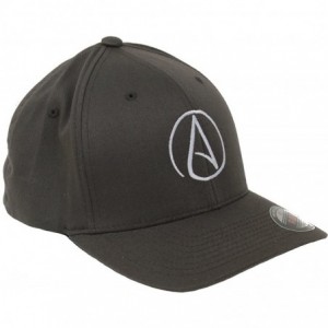 Baseball Caps Atheist Centered Symbol Flexfit Baseball Hat - Grey - C311L1RO2C5 $26.46