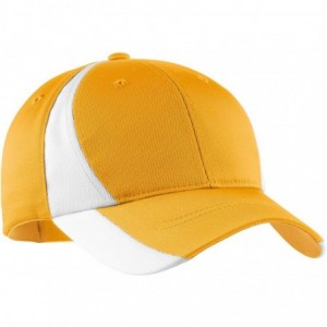 Baseball Caps Men's Dry Zone Nylon Colorblock Cap - Gold/White - CO11QDSFJB5 $18.39