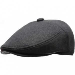 Newsboy Caps Men's Premium 100% Melton Wool 5 Panels Ivy Hat with Socks. - Charcoal - CB12I5FC8XZ $18.29
