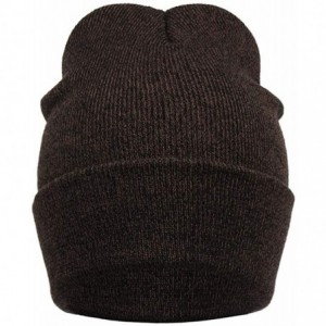 Fedoras Unisex Outdoor Winter Men Knit Crochet Ski Hat Braided Headdress Cap - Coffee - C518LH033QU $20.34