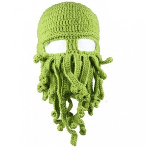 Skullies & Beanies Unisex Knit Stubble Beard Beanie - Green - CR11OX65UFJ $12.19