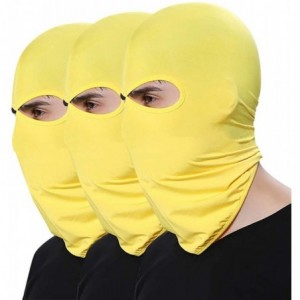 Balaclavas Pack of 1/3 Balaclava Ski Face Mask Windproof Outdoor Sports Hiking for Men Women - Yellow - CZ18ZCTI6RN $23.20