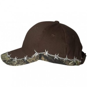 Baseball Caps BRB605 - Barbed Wire Camo Cap - Brown/Mossy Oak Country - CP12D98OMM3 $23.71
