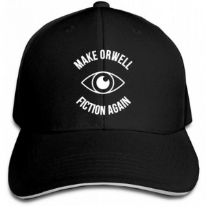 Baseball Caps Make Orwell Fiction Again Trucker Hat Baseball Cap Adjustable Sandwich Hat - Black39 - CO18YOIHRW3 $29.92