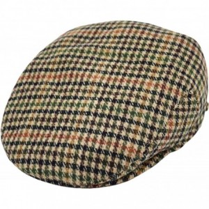 Newsboy Caps Classic Men's Flat Hat Wool Newsboy Herringbone Tweed Driving Cap - Iv1933-khaki - CP18CS0M9CL $31.38