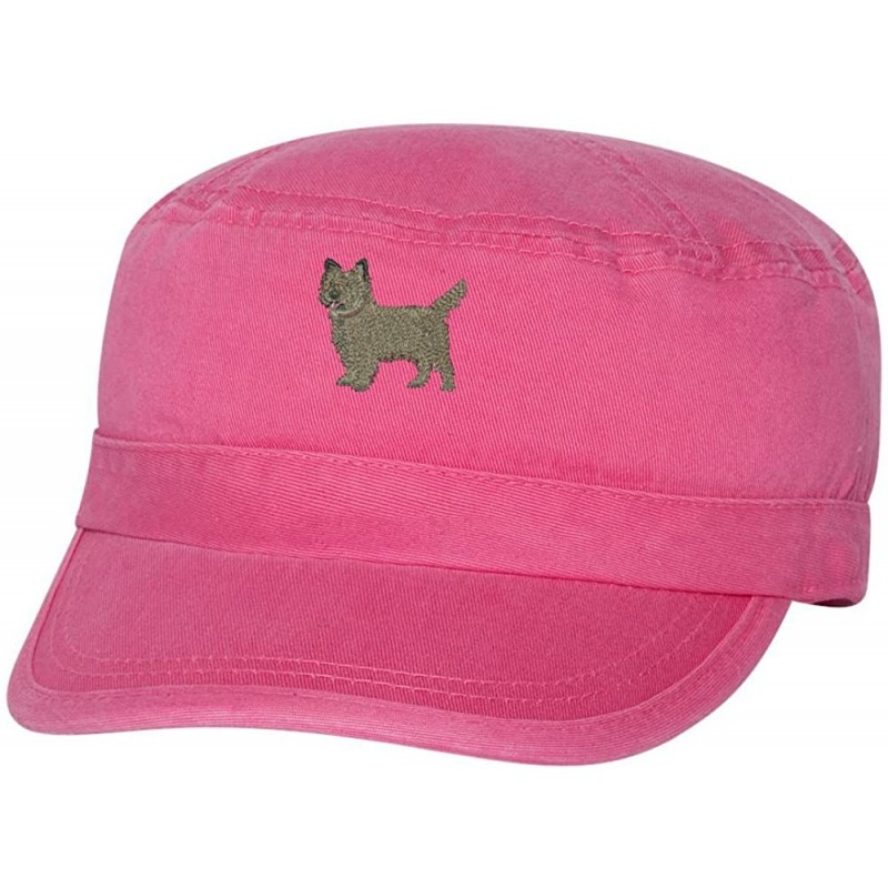Baseball Caps Cairn Terrier 100% Cotton Corps Cap - Pink - CE128NXBW13 $28.84