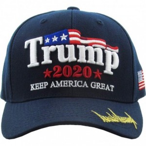 Baseball Caps Make America Great Again Our President Donald Trump Slogan with USA Flag Cap Adjustable Baseball Hat Red - CL18...