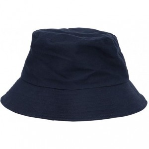 Bucket Hats Womens UPF50+ Linen/Cotton Summer Sunhat Bucket Packable Hats w/Chin Cord - Blue - CF1987YZYS2 $10.69