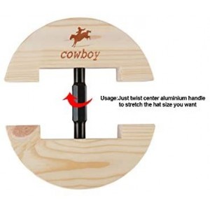 Cowboy Hats Hat Stretcher-Large Size 7 1/2" to 10 5/8"-Colourful Adjustable Buckle Heavy Duty-Easy To Use(Large- Black) - CZ1...