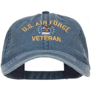 Baseball Caps US Air Force Veteran Military Embroidered Washed Cap - Navy - C917XWZK098 $47.21