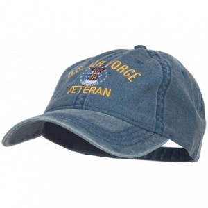 Baseball Caps US Air Force Veteran Military Embroidered Washed Cap - Navy - C917XWZK098 $41.66