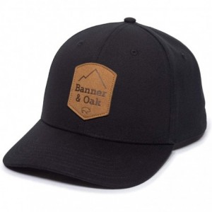 Baseball Caps Baxter Sustainable Fabric Vegan Suede Patch Hat - Adjustable Baseball Cap w/Plastic Snapback Closure Black - CV...
