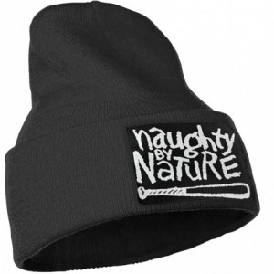 Skullies & Beanies Naughty by Nature Skull Beanie Hats Hip Hop Knit Cuffless Beanie Hat for Mens & Womens - Black - C718A6WLC...