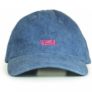 Baseball Caps USA Cotton Dad Hat Adjustable Polo Style- Low Profile - Unstructured Baseball Cap - Dark Blue - CN183X7MEL5 $22.46