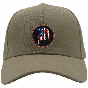Baseball Caps Patriotic Spartan Hat/Ballcap! Adjustable-Back Ball Cap with Embroidered Patriotic Spartan Helmet - Tan/Khaki -...