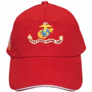 Skullies & Beanies USMC Marines Marine Corps Red Vintage EGA Ball Cap Hat - CJ12N6IW7OA $26.28