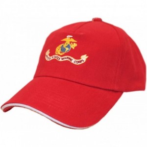 Skullies & Beanies USMC Marines Marine Corps Red Vintage EGA Ball Cap Hat - CJ12N6IW7OA $23.68