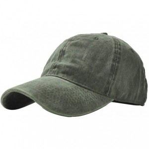 Baseball Caps Unisex Fashion Solid Adjustable Breathable Baseball Cap Sun Hats Baseball Caps - Army Green - CL18TUAQ4WZ $46.67