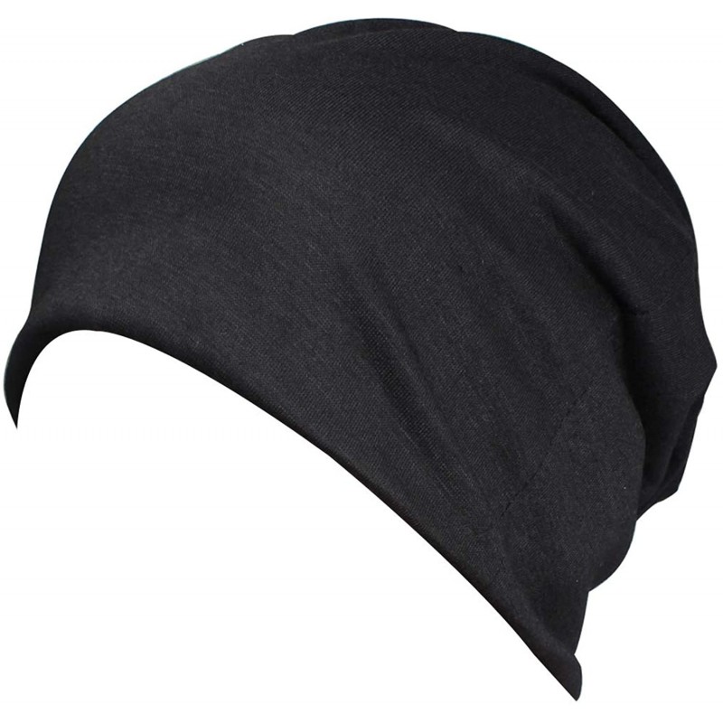 Skullies & Beanies Winter Hat for Men Women Skullies Beanies Thin Breathable Elastic Fashion Hip Hop Cap - Black - CY194YKWLH...