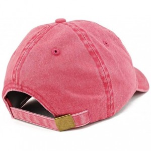 Baseball Caps Established 1970 Embroidered 50th Birthday Gift Pigment Dyed Washed Cotton Cap - Red - CG180MZ0EM4 $21.71
