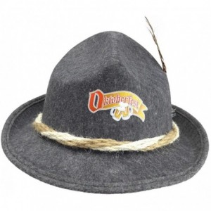 Fedoras Men's German Hat W/Rope & Oktoberfest Logo - Gray - CK11LND255D $16.19