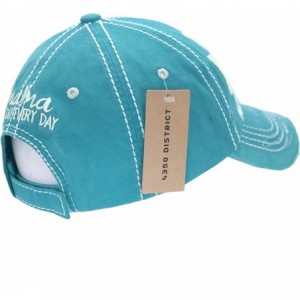 Baseball Caps Womens Baseball Cap Washed Distressed Vintage Adjustable Polo Style Dad hat - Turquoise Every Day - CM18YC45DN8...