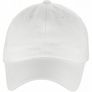 Baseball Caps Unisex Classic Blank Low Profile Cotton Unconstructed Baseball Cap Dad Hat - White - CU18RU9OIUL $10.31
