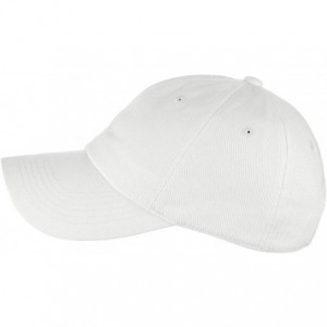 Baseball Caps Unisex Classic Blank Low Profile Cotton Unconstructed Baseball Cap Dad Hat - White - CU18RU9OIUL $10.31
