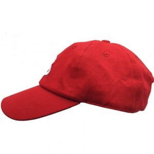 Baseball Caps Dad Hat Baseball Cap Unconstructed Adjustable Dad Hats for Men Embroidery Hat - Red - CR187XY30Z6 $16.97