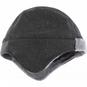 Skullies & Beanies Mens Fleece Lined Thermal Skull Cap Beanie with Ear Covers Winter Hat - Grey - CT18IMZQXHC $14.09
