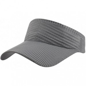 Visors Womens Summer Quick-Dry Mesh Empty Top Golf Stretchy Sun Baseball Visor Hat Cap - Light Gray - CZ18H3ESQLW $21.52