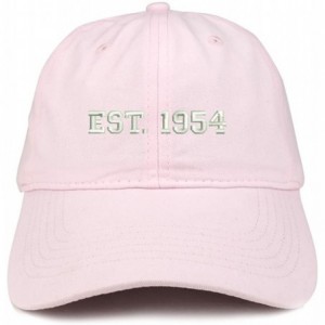 Baseball Caps EST 1954 Embroidered - 66th Birthday Gift Soft Cotton Baseball Cap - Light Pink - CN180OEGSM3 $39.79