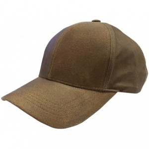 Baseball Caps Genuine Suede Leather Unisex Baseball Caps Made in USA - Distressed Brown - CO12F18FMC3 $49.71