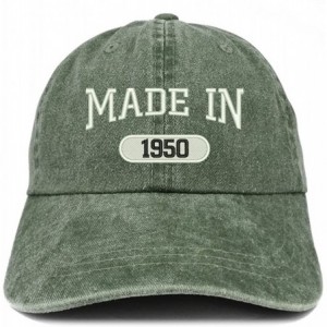 Baseball Caps Made in 1950 Embroidered 70th Birthday Washed Baseball Cap - Dark Green - C118C7INX2Q $20.66