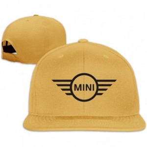 Baseball Caps Unisex Mini Cooper A Flat-Brim Hats Adjustable Freestyle Cap - Yellow - C218XITQ5CX $26.52