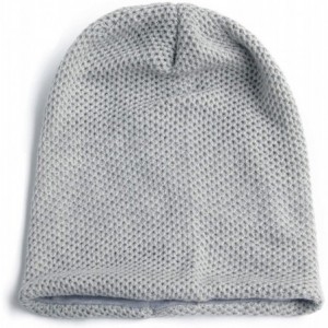 Skullies & Beanies Unisex Adult Winter Warm Slouch Beanie Long Baggy Skull Cap Stretchy Knit Hat Oversized - Lightgrey - CQ12...