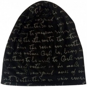 Skullies & Beanies Men/Women's Letter Print Baggy Slouchy Stretch Beanie Chemo Hat Sleep Cap Scarf Cancer Headwear Turbans - ...