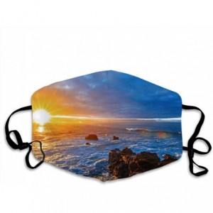 Balaclavas Sunset Over The Sea Anti Pollution Face Shields Dust Scarf Washable and Reusable Bandanas Headbands Headwear - C71...