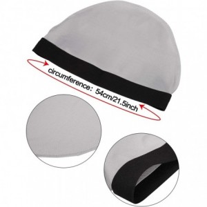 Skullies & Beanies 6 Pieces Elastic Band Silky Wave Caps for Men Silk Material for 360 540 and 720 Waves - Color 1 - CL18SYR7...