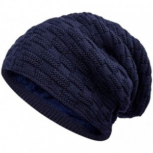 Skullies & Beanies Fashion Unisex Knit Cap Hedging Head Hat Beanie Cap Warm Outdoor Hat - Y-navy - CJ192X280E7 $21.40