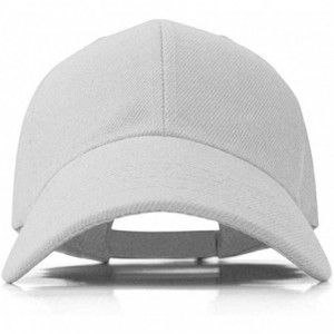 Baseball Caps Plain Adjustable Baseball Cap Classic Adjustable Hat Men Women Unisex Ballcap 6 Panels - White/Pack 2 - CR192WR...