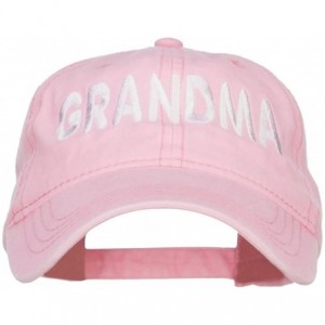 Baseball Caps Grandma Embroidered Washed Cap - Pink - CO12N12TTDG $49.77
