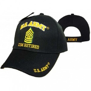 Skullies & Beanies U.S. Army CSM Retired Military Black Embroidered Cap Hat 560G - CK1802336D7 $23.10