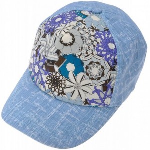 Baseball Caps Cute Floral Texture Pattern Adjustable Baseball Cap Fishermen Hat - Blue - CX12EFOR9TX $17.52