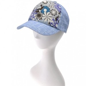 Baseball Caps Cute Floral Texture Pattern Adjustable Baseball Cap Fishermen Hat - Blue - CX12EFOR9TX $8.99