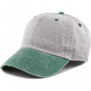 Baseball Caps 100% Cotton Pigment Dyed Low Profile Dad Hat Six Panel Cap - 2. Grey Green - CA17XMMKG8H $18.71
