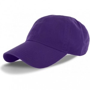 Baseball Caps Plain 100% Cotton Adjustable Baseball Cap - Purple - CA11SEDF2AT $19.92