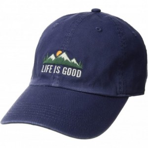 Baseball Caps Chill Cap Baseball Hat Collection - Mountains Darkest Blue - CW1895WN757 $41.21